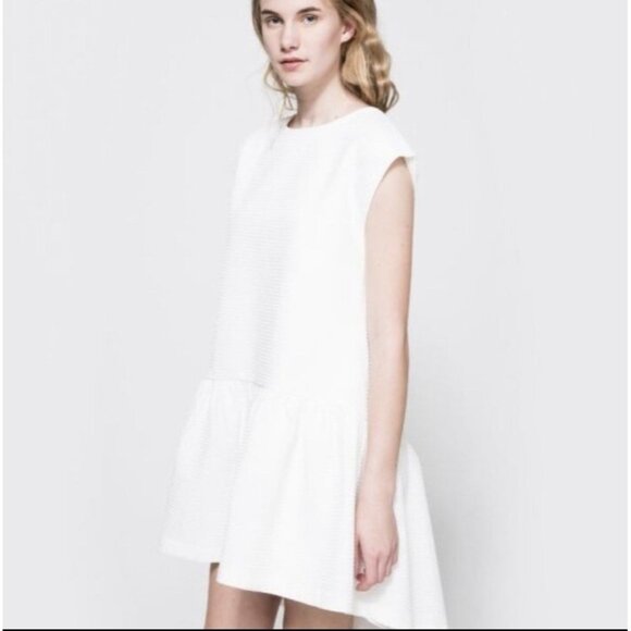 Farrow White Drop Waist Dress Size Small - Picture 1 of 8